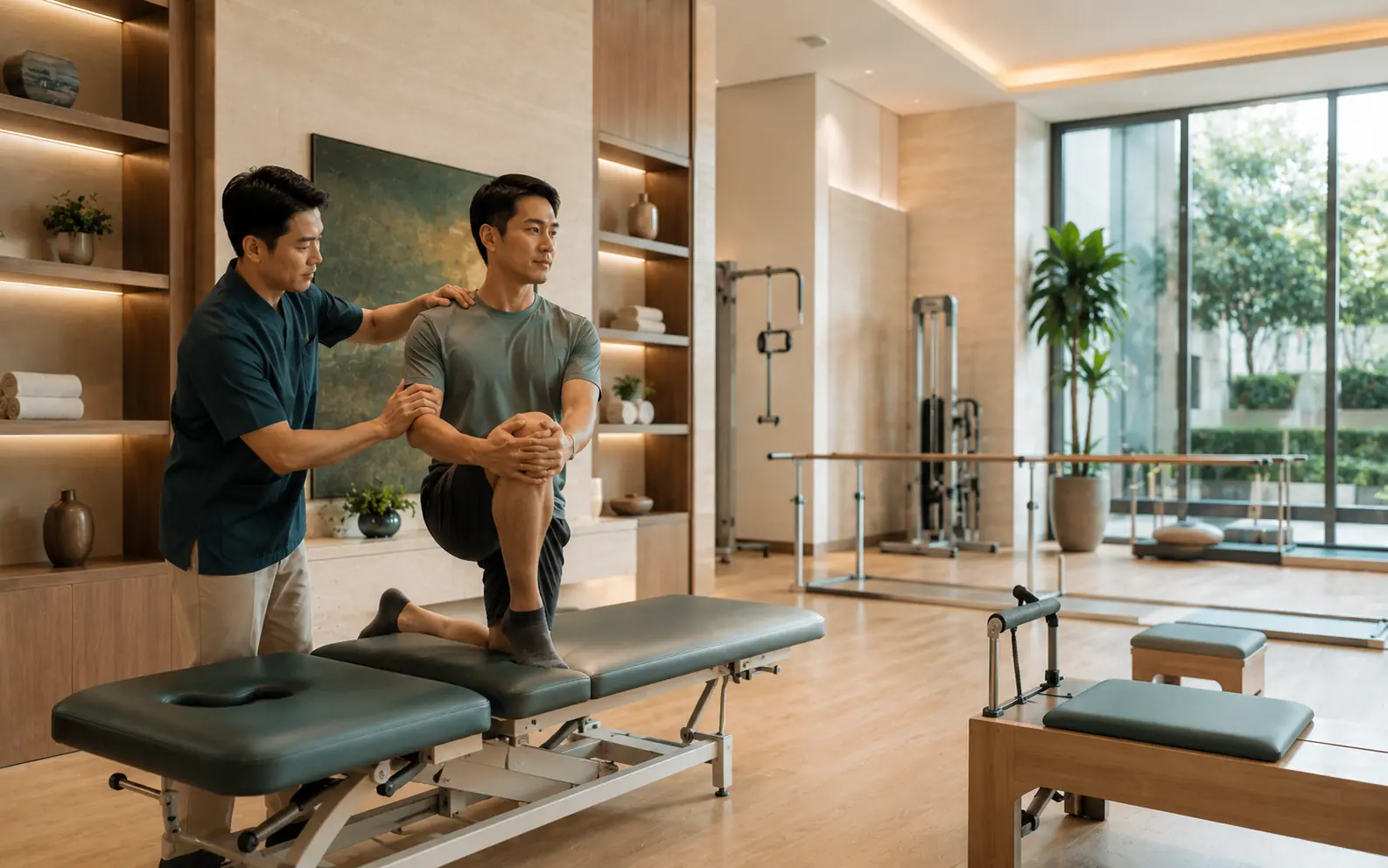 Doctor discussing care plan with executive patient